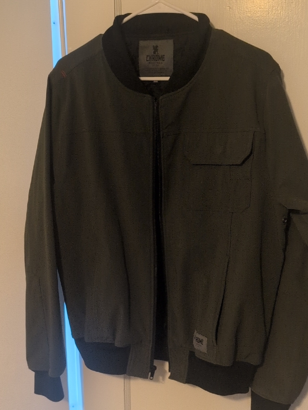 Chrome Industries Olive Green Bomber Jacket